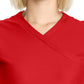 Women's 2-Pocket V-Neck Top - IN645A - Fire Bird