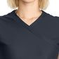 Women's 2-Pocket V-Neck Top - IN645A - Pewter