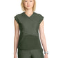 Women's 2-Pocket V-Neck Top - IN645A - Sap Green