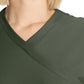 Women's 2-Pocket V-Neck Top - IN645A - Sap Green
