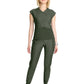 Women's 2-Pocket V-Neck Top - IN645A - Sap Green