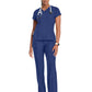 Women's 2-Pocket V-Neck Top - IN706A - Navy