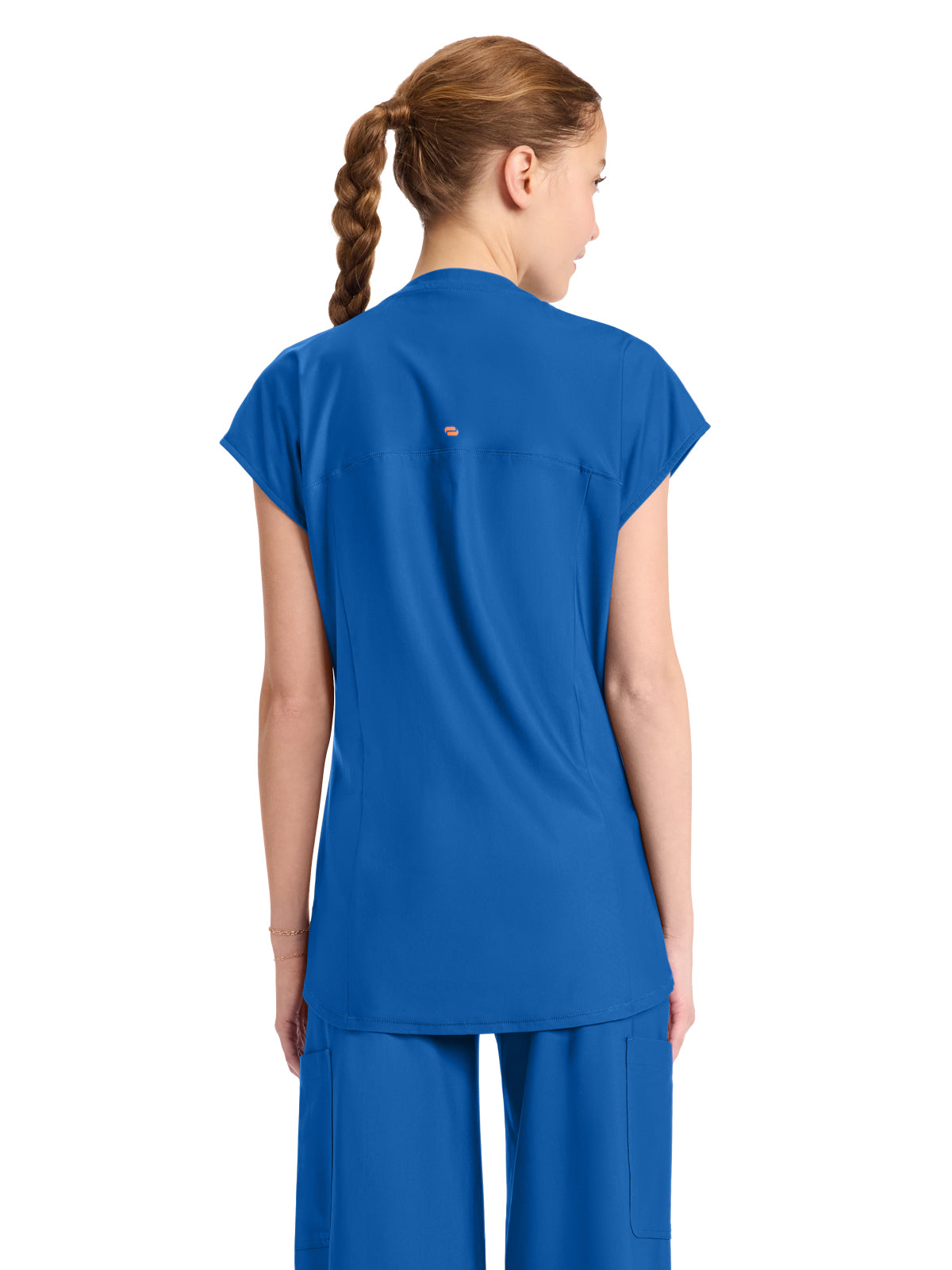 Women's 2-Pocket Henley Top - IN811A - Royal