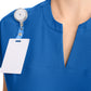 Women's 2-Pocket Henley Top - IN811A - Royal
