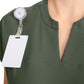 Women's 2-Pocket Henley Top - IN811A - Sap Green