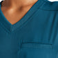 Women's 2-Pocket Tuckable V-Neck Top - IP600A - Caribbean Blue