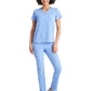 Women's 2-Pocket Tuckable V-Neck Top - IP600A - Ciel