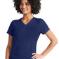 Women's 2-Pocket Tuckable V-Neck Top - IP600A - Navy
