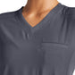 Women's 2-Pocket Tuckable V-Neck Top - IP600A - Pewter