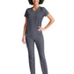 Women's 2-Pocket Tuckable V-Neck Top - IP600A - Pewter