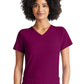 Women's 2-Pocket Tuckable V-Neck Top - IP600A - Wine