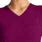 Women's 2-Pocket Tuckable V-Neck Top - IP600A - Wine