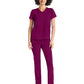 Women's 2-Pocket Tuckable V-Neck Top - IP600A - Wine