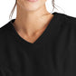 Women's 4-Pocket V-Neck Top - IP727A - Black