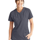 Women's 4-Pocket V-Neck Top - IP727A - Pewter
