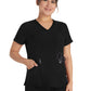 Women's 3-Pocket V-Neck Top - IP790A - Black