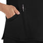 Women's 3-Pocket V-Neck Top - IP790A - Black