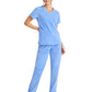 Women's 3-Pocket V-Neck Top - IP790A - Ciel