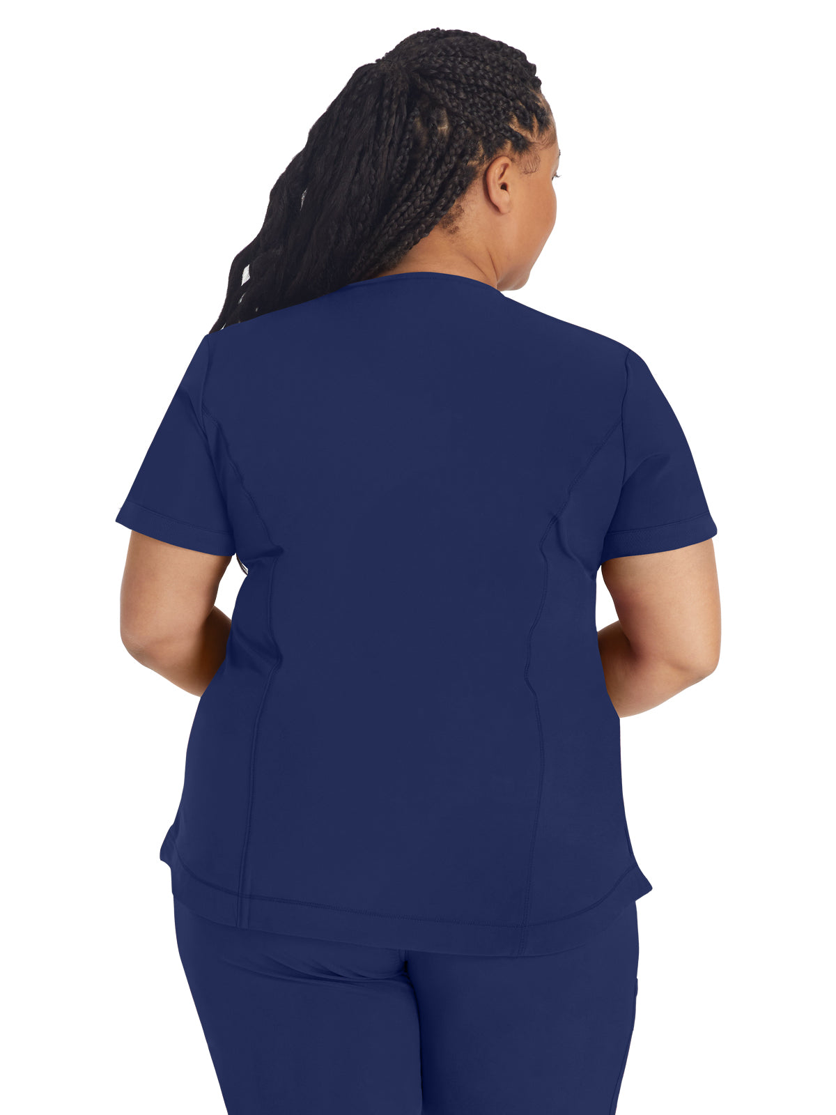 Women's 3-Pocket V-Neck Top - IP790A - Navy