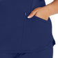 Women's 3-Pocket V-Neck Top - IP790A - Navy
