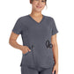 Women's 3-Pocket V-Neck Top - IP790A - Pewter