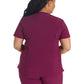 Women's 3-Pocket V-Neck Top - IP790A - Wine