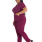 Women's 3-Pocket V-Neck Top - IP790A - Wine