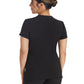 Women's 4-Pocket Cross-Over V-Neck Top - IP845A - Black
