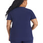Women's 4-Pocket Cross-Over V-Neck Top - IP845A - Navy