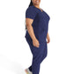 Women's 4-Pocket Cross-Over V-Neck Top - IP845A - Navy