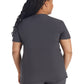 Women's 4-Pocket Cross-Over V-Neck Top - IP845A - Pewter