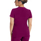 Women's 4-Pocket Cross-Over V-Neck Top - IP845A - Wine