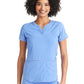 Women's 3-Pocket Henley Top - IP849A - Ciel
