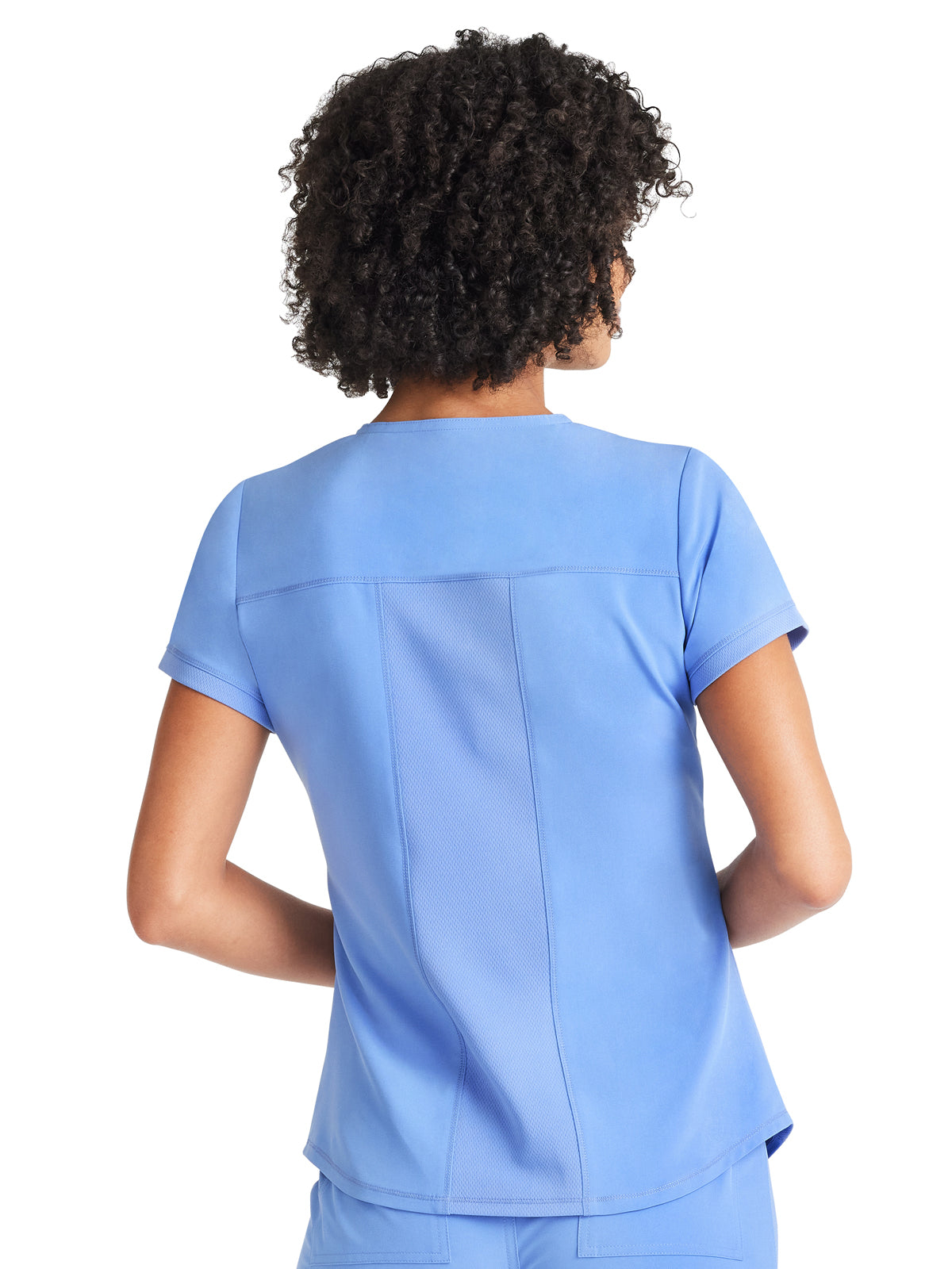 Women's 3-Pocket Henley Top - IP849A - Ciel