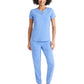 Women's 3-Pocket Henley Top - IP849A - Ciel