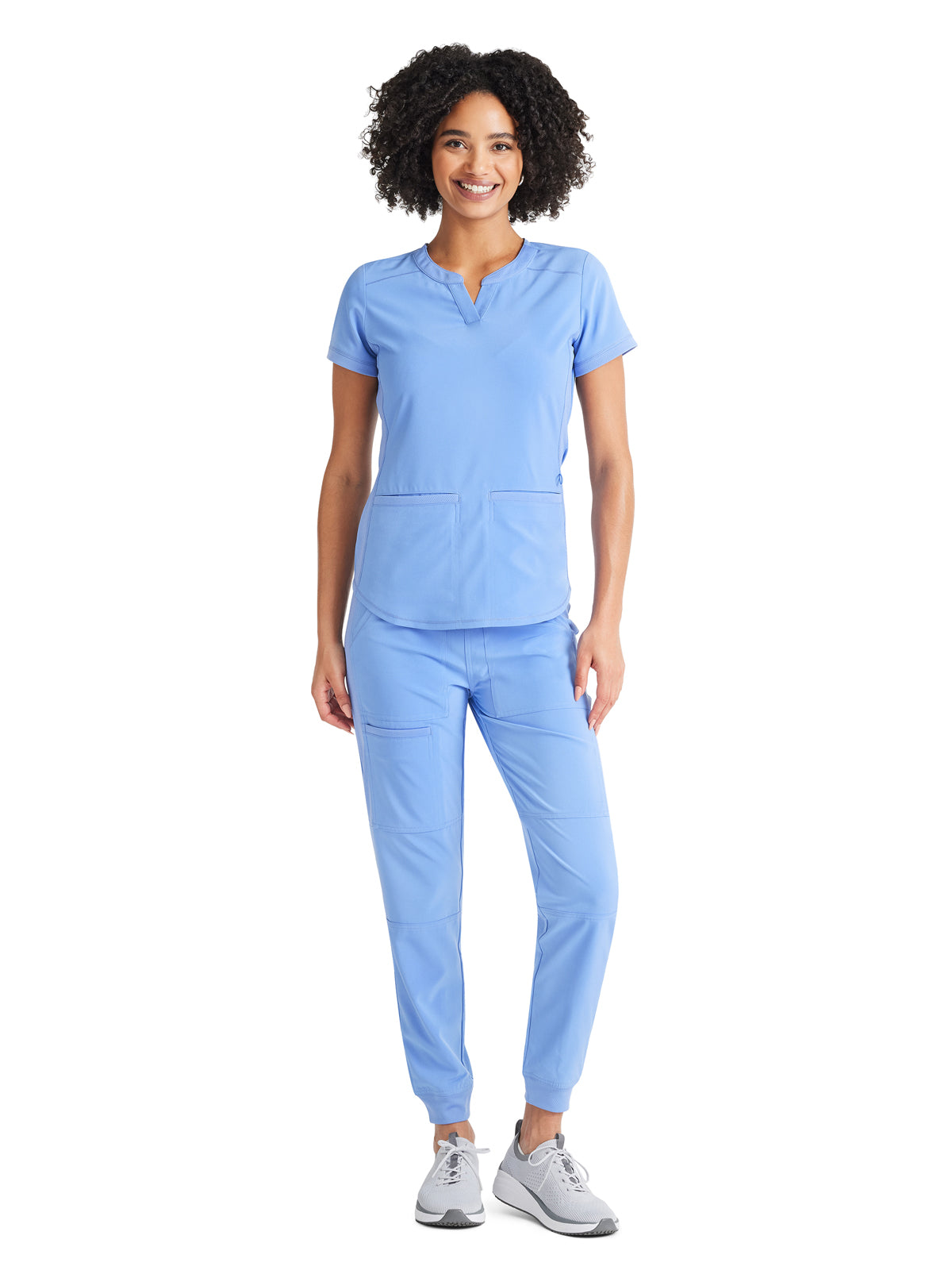 Women's 3-Pocket Henley Top - IP849A - Ciel