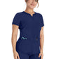 Women's 3-Pocket Henley Top - IP849A - Navy