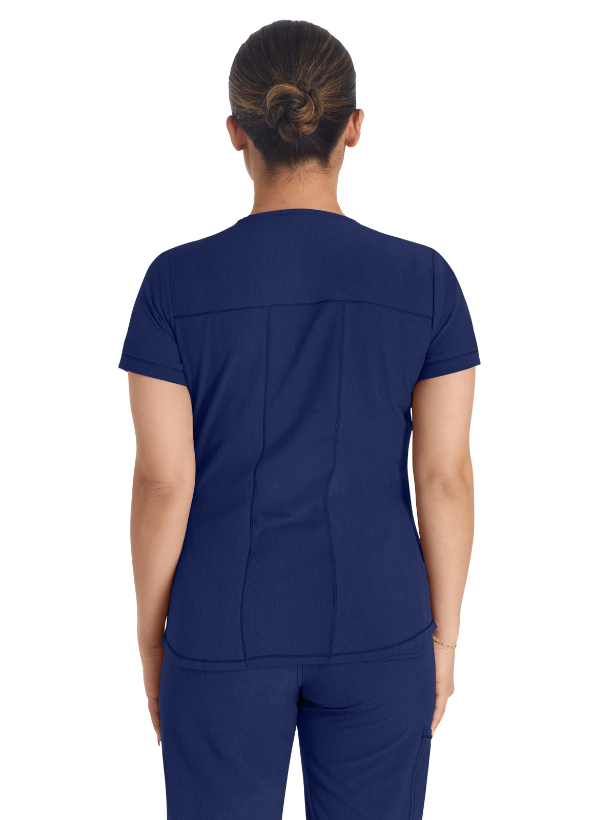 Women's 3-Pocket Henley Top - IP849A - Navy