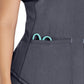 Women's 3-Pocket Henley Top - IP849A - Pewter