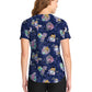 Women's V-Neck Print Top - TF737 - Wonderous Flowers