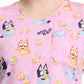 Women's Rounded V-Neck Print Top - TF786 - Hooray Cupcakes