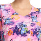 Women's Rounded V-Neck Print Top - TF786 - Celestial Stitch