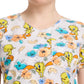 Women's Rounded V-Neck Print Top - TF786 - Tweety Bird Dimension