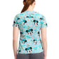 Women's Rounded V-Neck Print Top - TF786 - Garden Grows