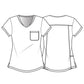 Women's Rounded V-Neck Print Top - TF786 - Hooray Cupcakes