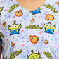 Women's Rounded V-Neck Print Top - TF786 - Have A Slice