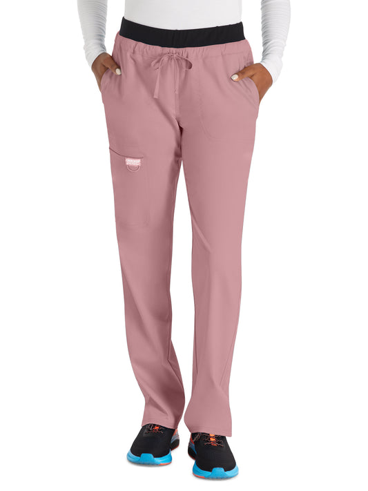 Women's 5-Pocket Tapered Leg Pant - WW105 - Pink Essence