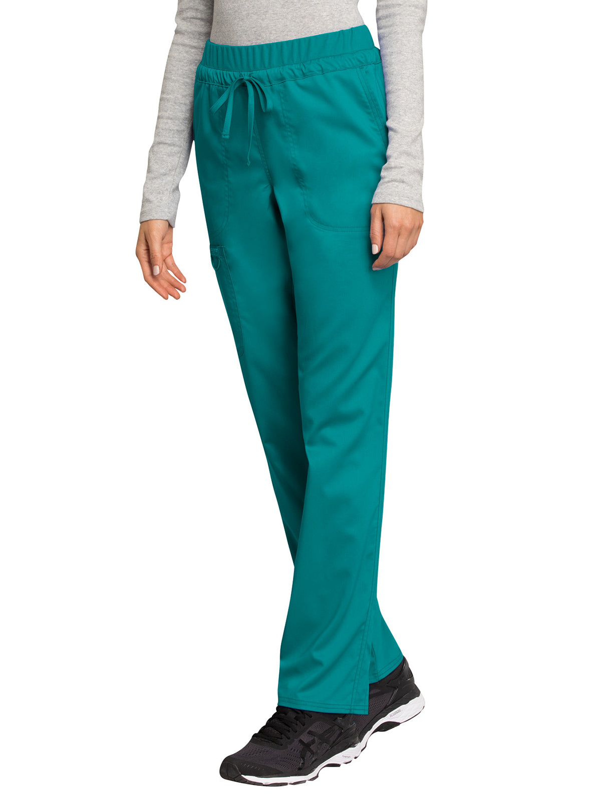 Women's 5-Pocket Tapered Leg Pant - WW105 - Teal Blue