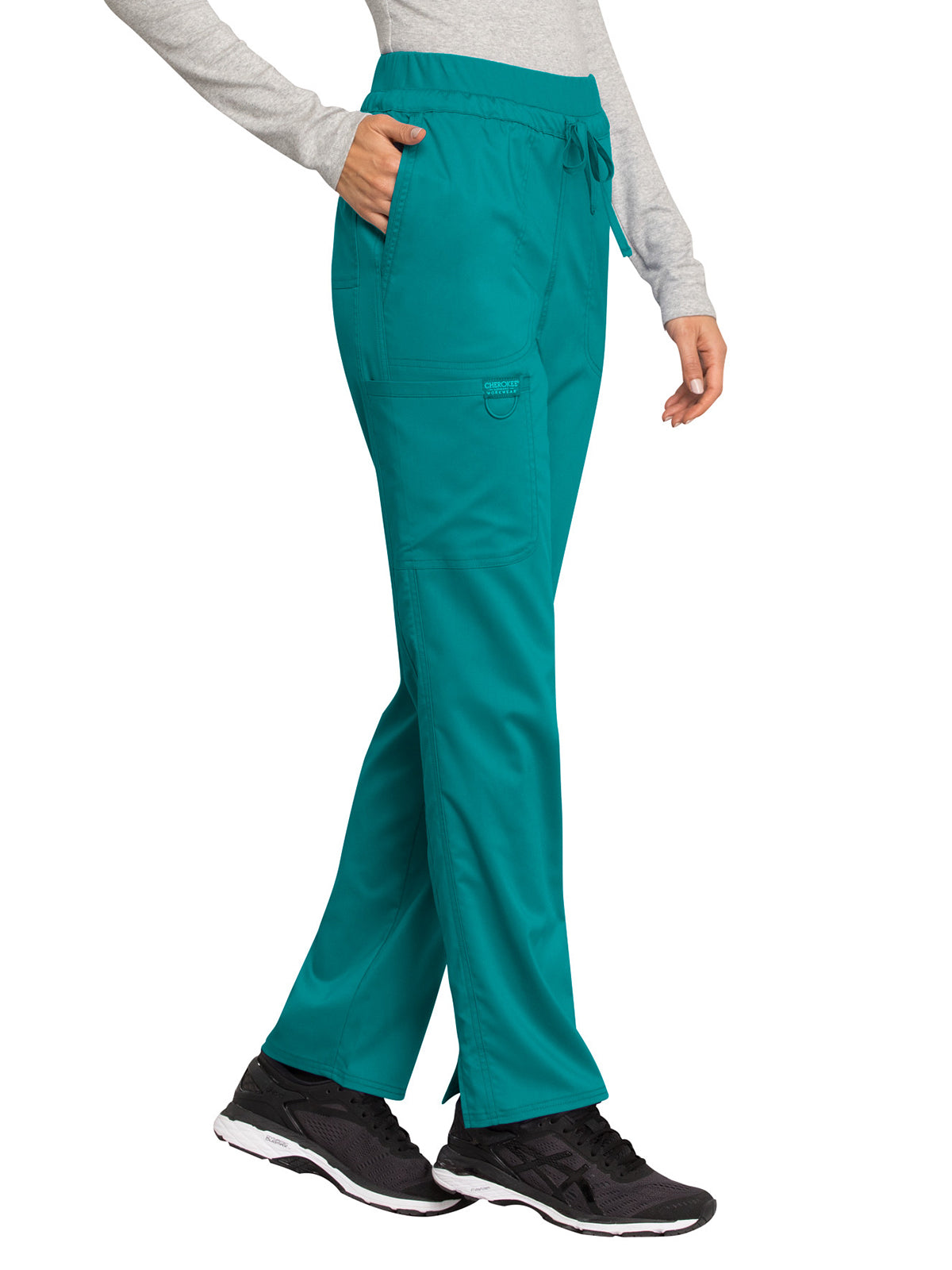 Women's 5-Pocket Tapered Leg Pant - WW105 - Teal Blue