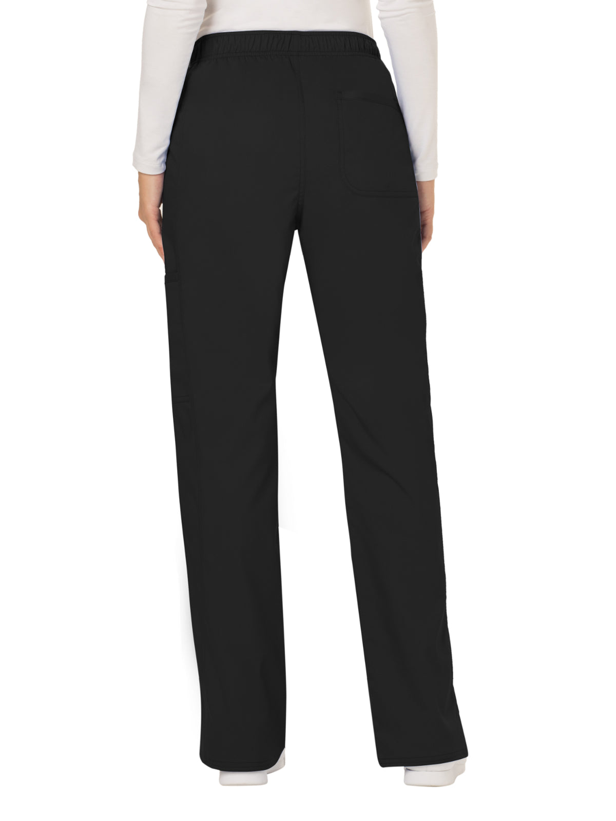 Women's 5-Pocket Mid Rise Drawstring Pant - WW120 - Black